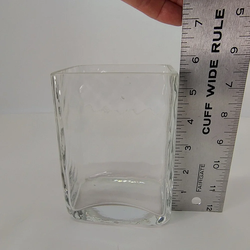 Rectangle Clear Glass Vase 5.5